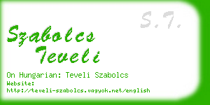 szabolcs teveli business card